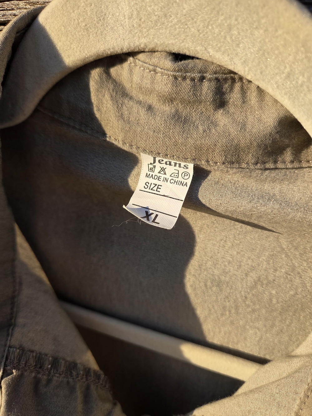 Olive Green Button-Front Utility Shirt - Picture 7 of 13